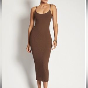 Meshki Alexis ribbed cami midi dress